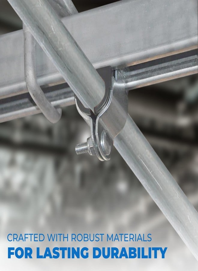 OHLECTRIC مشبك دعامة عالمي من OHLECTRIC مقاس 2-1/2 بوصة لتثبيت الأنابيب الصلبة/IMC وEMT على الدعامة، مطلي بالزنك كهربائياً | يتحمل حمولة 800 رطل | (عبوة من 4 قطع) - Image 5